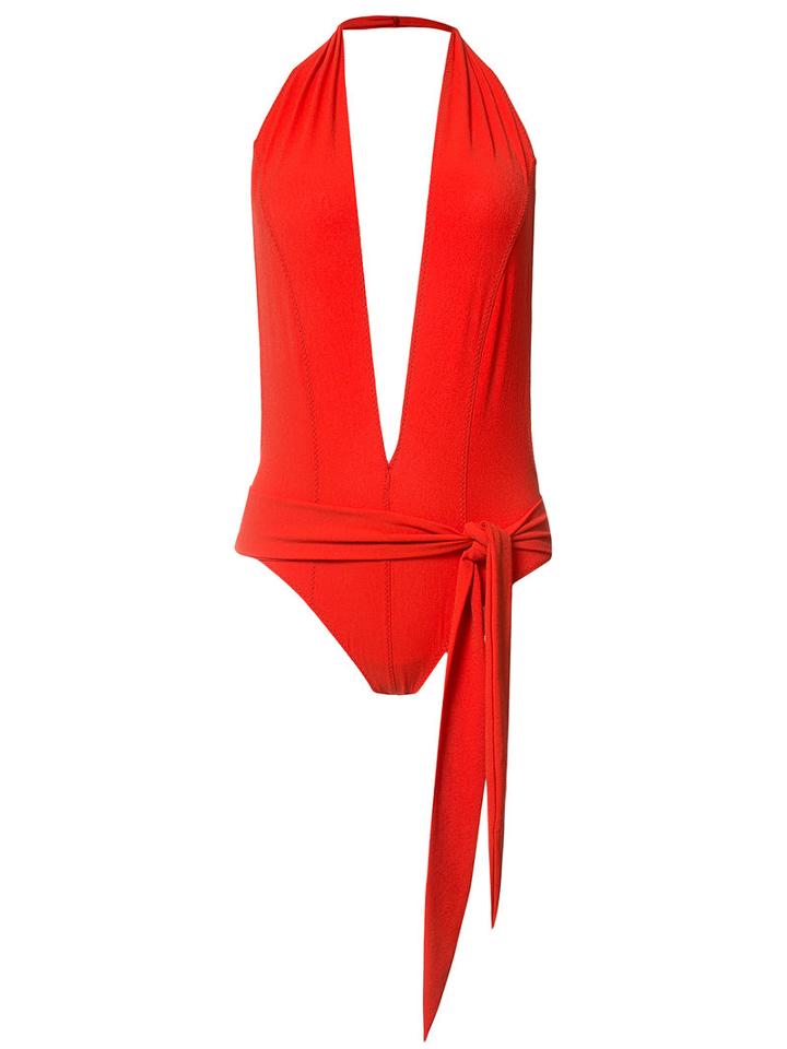 Lisa Marie Fernandez Riri Swimsuit, Women's, Size: Ii, Red, Nylon/spandex/elastane