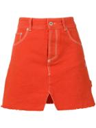 Heron Preston Denim Mini Skirt - Orange
