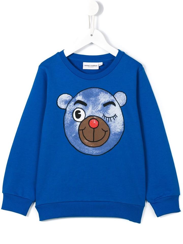 Mini Rodini 'bear' Sweatshirt, Boy's, Size: 11 Yrs, Blue