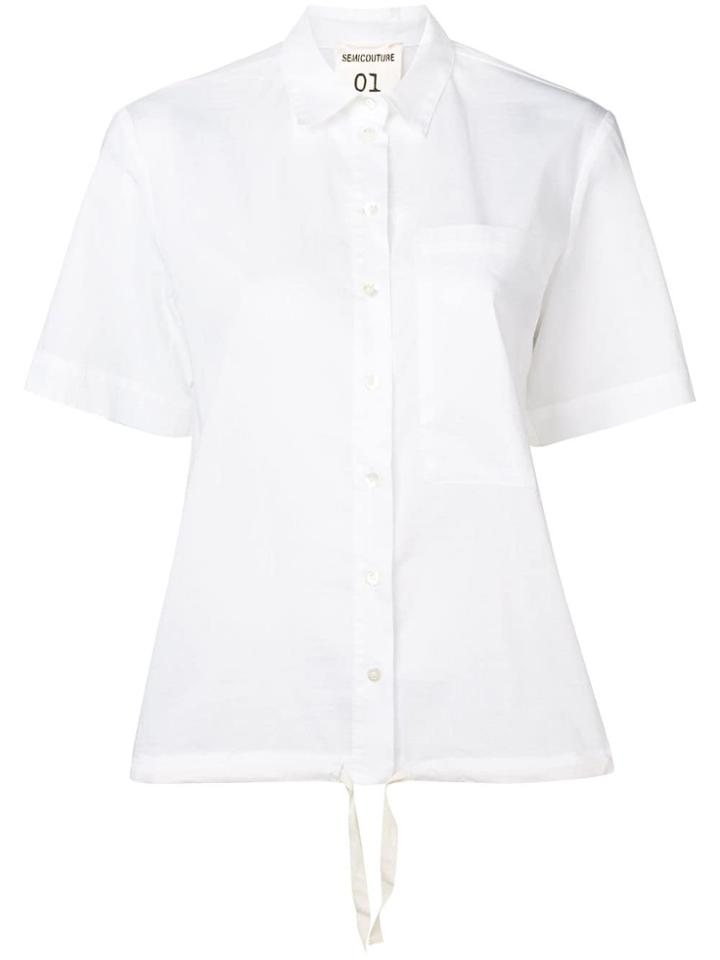 Semicouture Drawstring Shirt - White