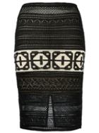 Cecilia Prado Knit Midi Skirt, Women's, Size: Medium, Black, Viscose