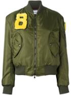 Forte Couture Zipped Bomber Jacket, Women's, Size: 40, Green, Polyamide/polyester/wool