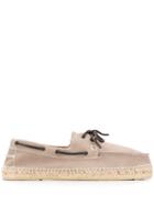 Manebi Espadrille Boat Shoes - Grey