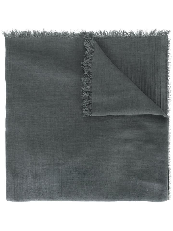 Rick Owens Woven Scarf, Women's, Grey, Cotton/cashmere