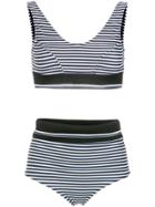 Amir Slama Printed Hot Pants Bikini Set - Black