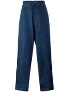 E. Tautz 'field' Wide Leg Jeans, Men's, Size: 38, Blue, Cotton