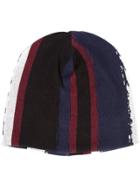 Baja East Printed Stripe Beanie - Black