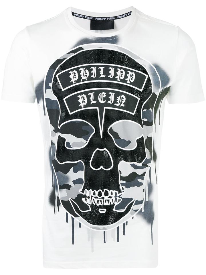 Philipp Plein - Skull Printed T-shirt - Men - Cotton - M, White, Cotton