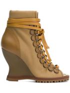 Chloé River Wedge Ankle Boots - Brown
