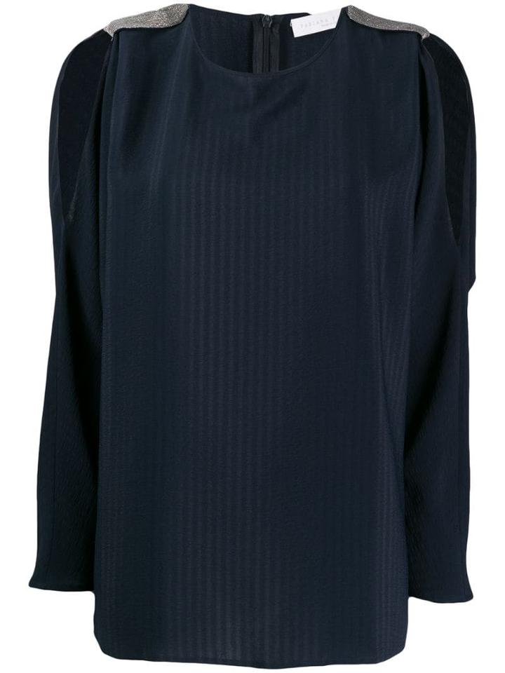 Fabiana Filippi Cut-out Detail Blouse - Blue