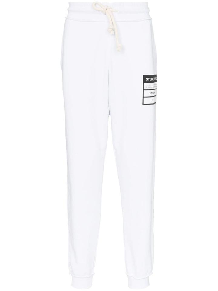 Maison Margiela Logo Patch Sweatpants - White