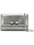 Salvatore Ferragamo Metallic Vara Flap Bag