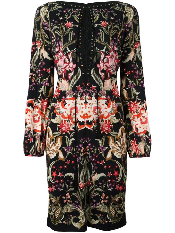 Roberto Cavalli - 'galaxy Garden' Dress - Women - Viscose - 46, Black, Viscose