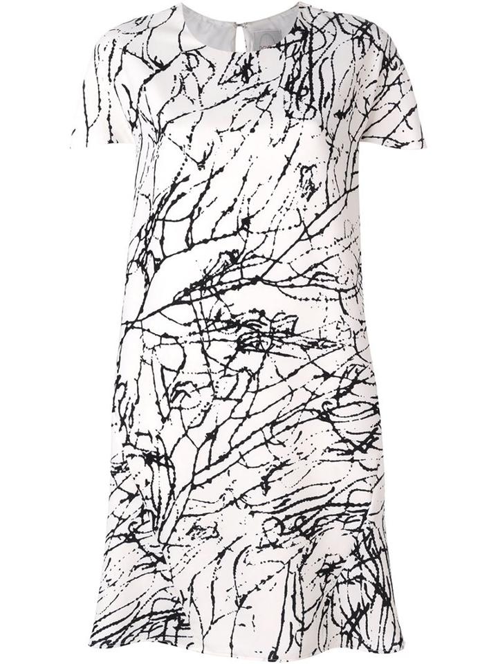 Eggs Twig Print Short Sleeve Dress