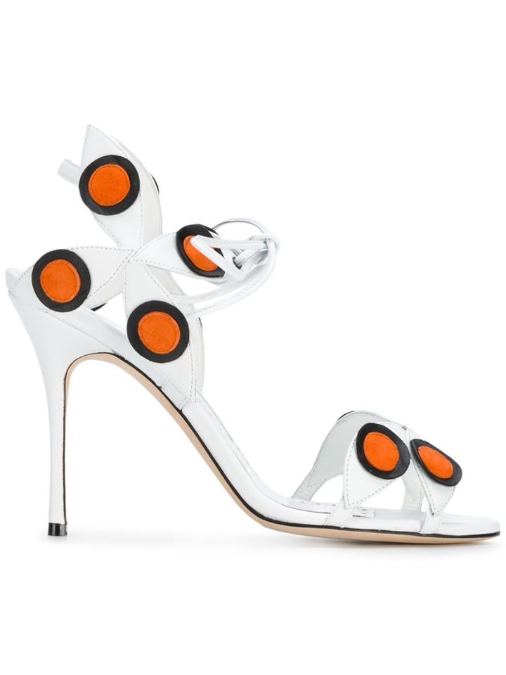 Manolo Blahnik Butterfly Appliqué Sandals - White