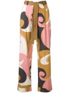 Alysi Printed High-waist Trousers - Neutrals