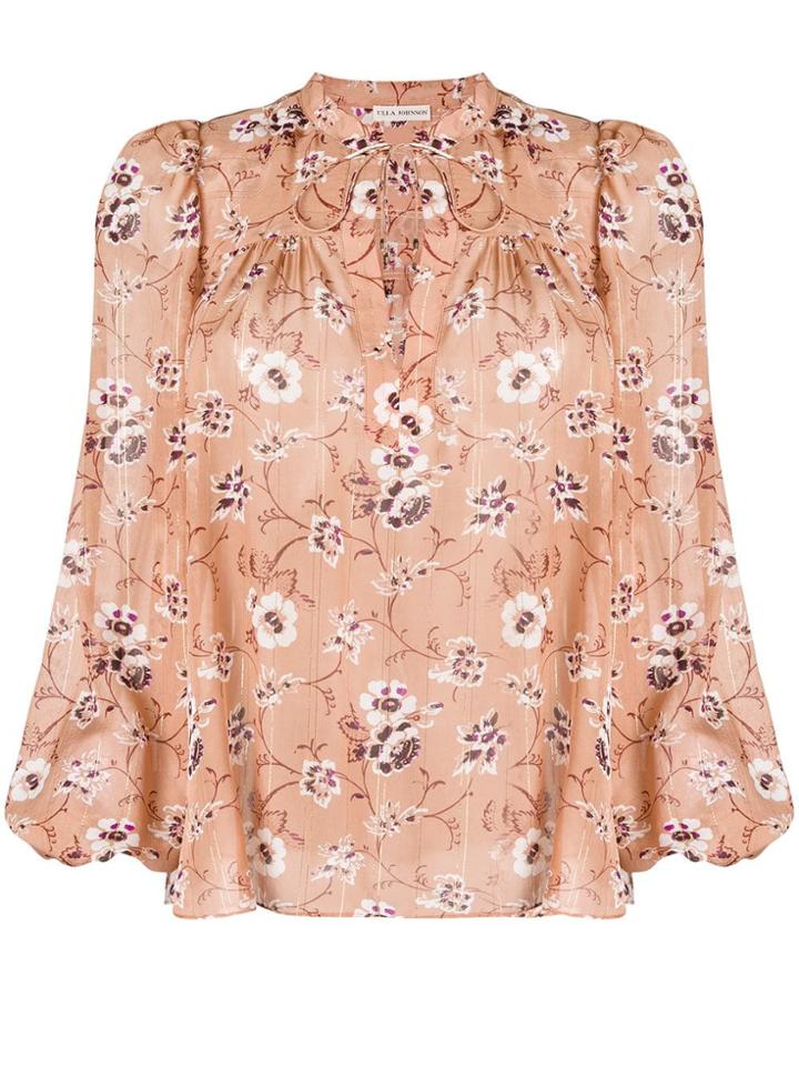 Ulla Johnson Bohemian Floral Blouse - Neutrals