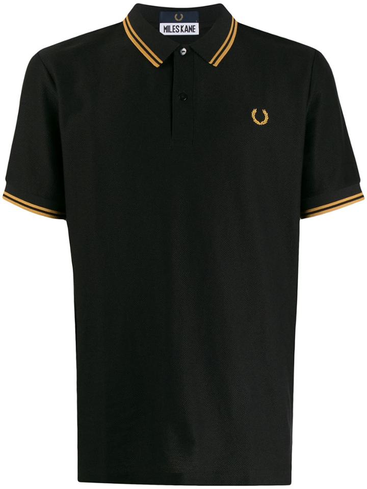 Fred Perry Miles Kane Tipped Pique Polo Shirt - Black