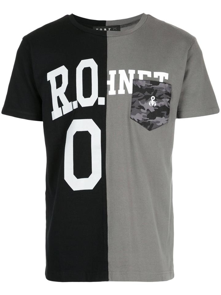 Roar Colour Block T-shirt - Black