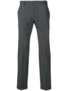 Prada Micro Check Tailored Trousers - Blue