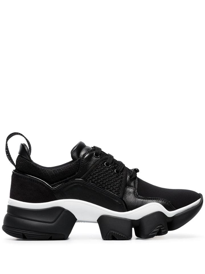Givenchy Black Jaw Chunky Leather Low-top Sneakers