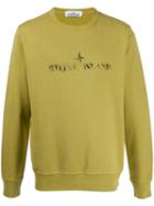 Stone Island Faded Logo Sweatshirt - Yellow