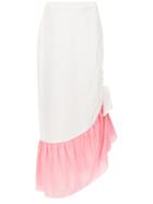Clube Bossa Ruffled Chalusse Midi Skirt - White