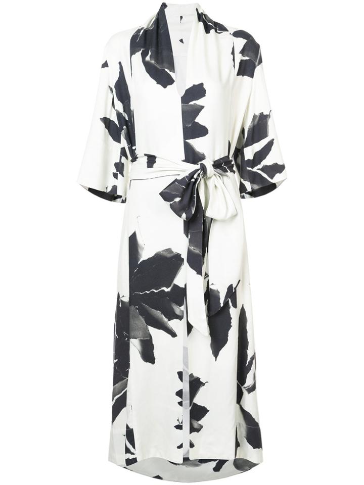 Osklen Flower Wrap Dress - White