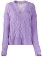 Essentiel Antwerp Cable Knit Jumper - Purple