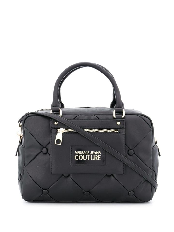 Versace Jeans Couture Logo Patch Tote Bag - Black