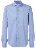 Kiton Longsleeve Button-up Shirt, Men's, Size: 43, Blue, Cotton