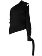 Ann Demeulemeester - One-sleeve Top - Women - Cotton - 40, Black, Cotton