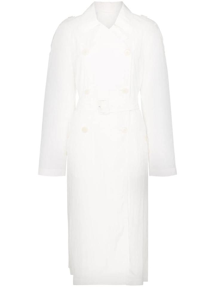 Helmut Lang Belted Trench Coat - White