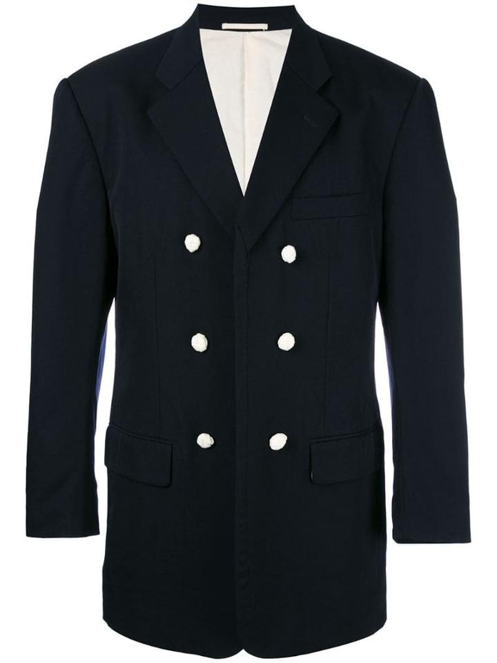 Comme Des Garçons Pre-owned Double Breasted Blazer - Blue