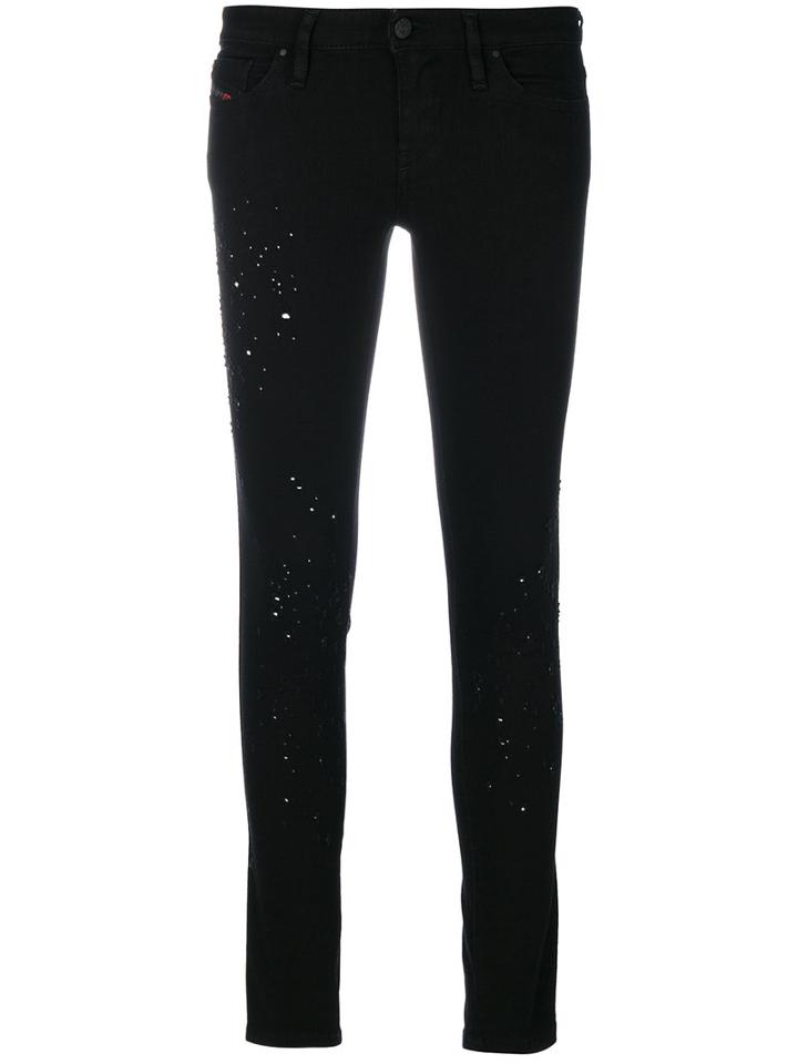 Diesel - Skinzee Jeans - Women - Cotton/polyester/spandex/elastane - 26/30, Black, Cotton/polyester/spandex/elastane