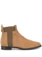 Tod's T-shaped Panel Suede Ankle Boots - Neutrals