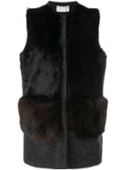 Kiltie Fur Gilet - Grey