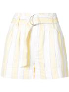 Frame Denim Striped Shorts - Yellow & Orange