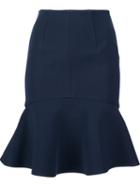Yigal Azrouel Fit And Flare Mechanical Stretch Skirt