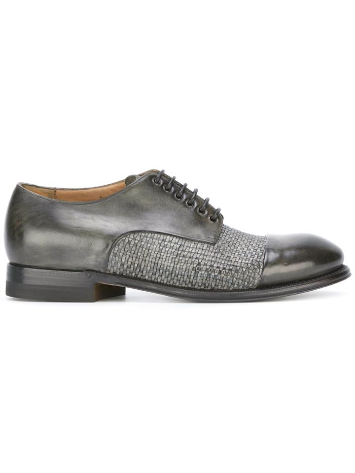 Silvano Sassetti Woven Derby Shoes - Grey