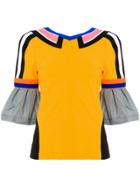 No Ka' Oi Huha Billow Sleeve Top - Yellow & Orange