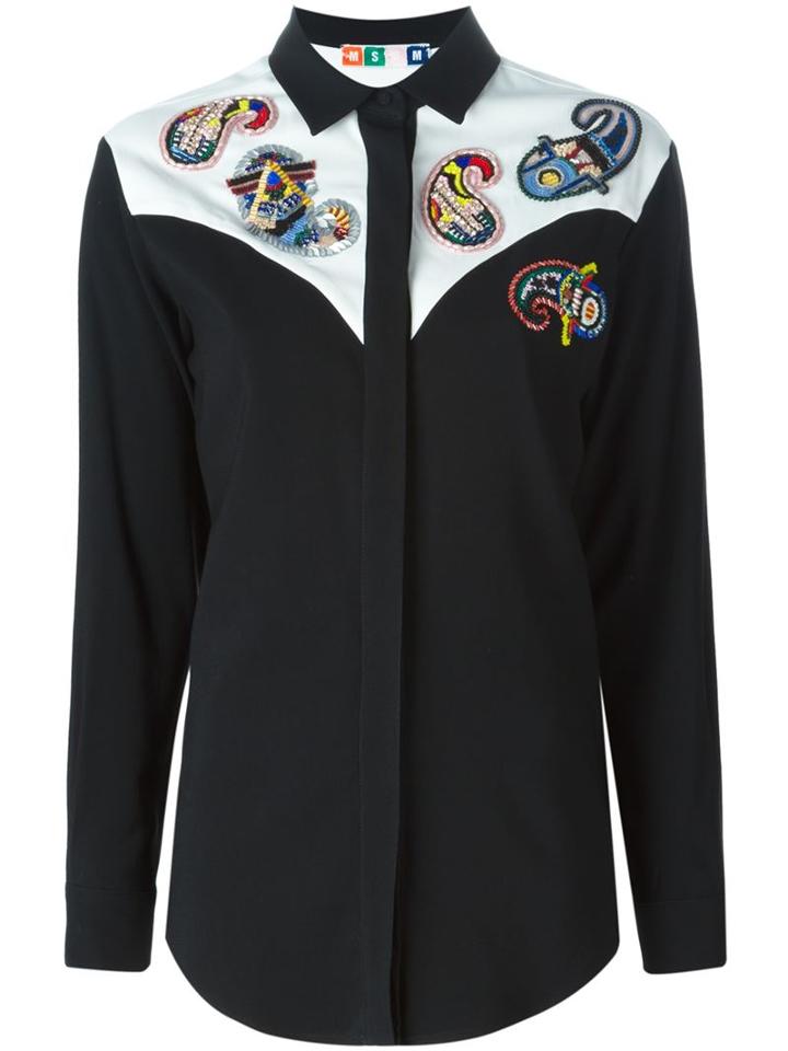 Msgm Beaded Paisley Shirt