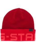 G-star Raw Research Logo Beanie Hat - Red