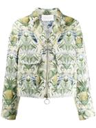 Cédric Charlier Tropical Pattern Shirt Jacket - Neutrals