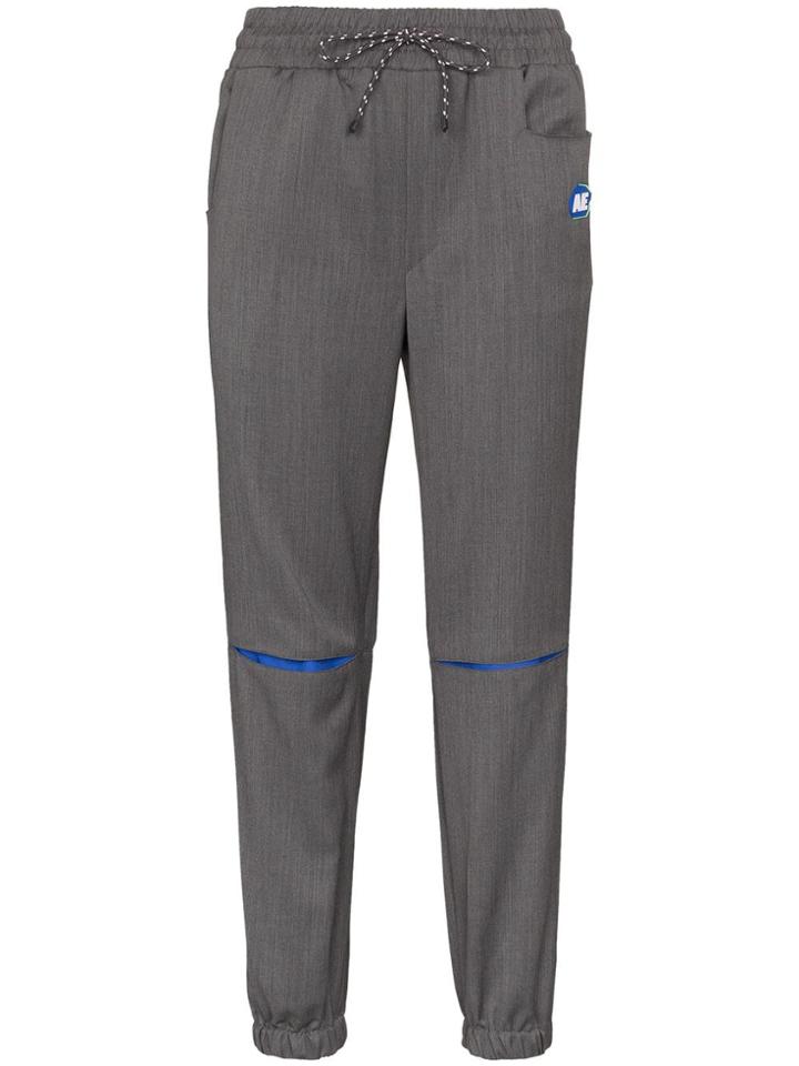 Ader Error Split Knee Drawstring Trousers - Grey