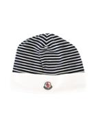 Moncler Kids Striped Beanie, Boy's, Size: 40 Cm, Blue