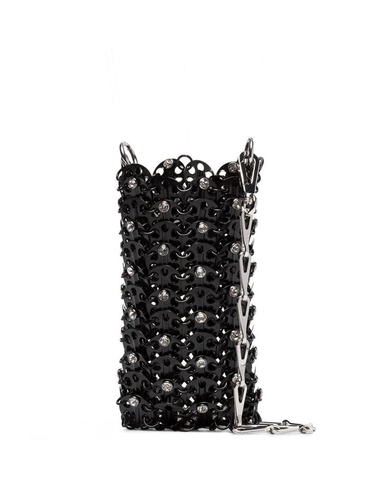 Paco Rabanne 1969 Disc And Crystal Mini Bag - Black