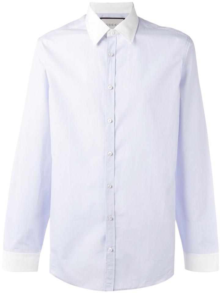 Gucci Contrast Collar Shirt - Blue