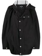 Chen Peng Oversized Hooded Jacket - Black