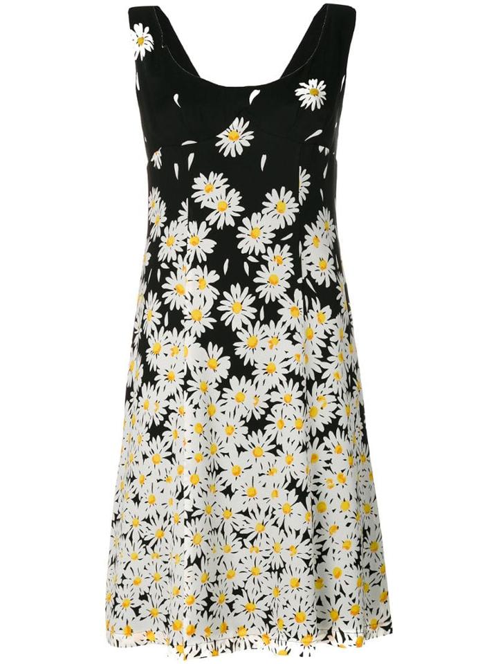 Moschino Pre-owned Cheap And Chic Daisy Print Dress - Black